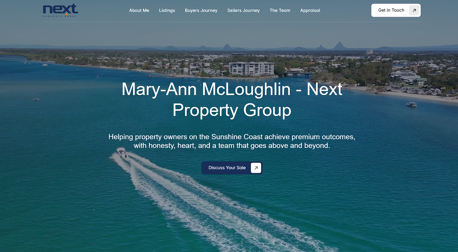 Mary-Ann McLoughlin real estate agent homepage example